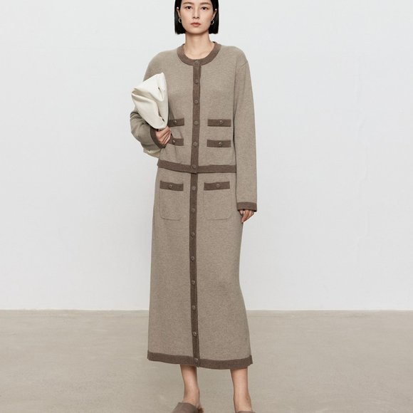 CHICJOC Italian Yarn 100% Cashmere Vintage Style Cardigan size 38 - Picture 2 of 13